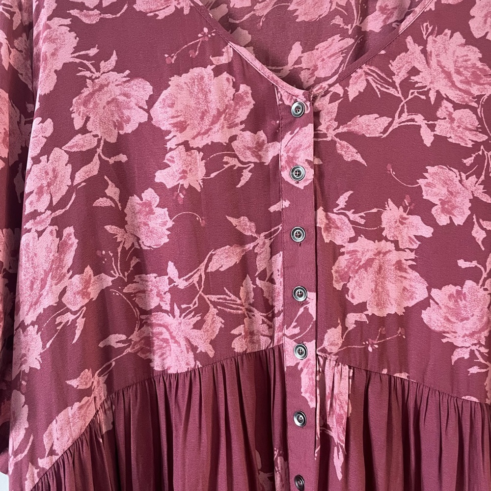 Free People Floral Button-Down Dress - Picture 4 of 6